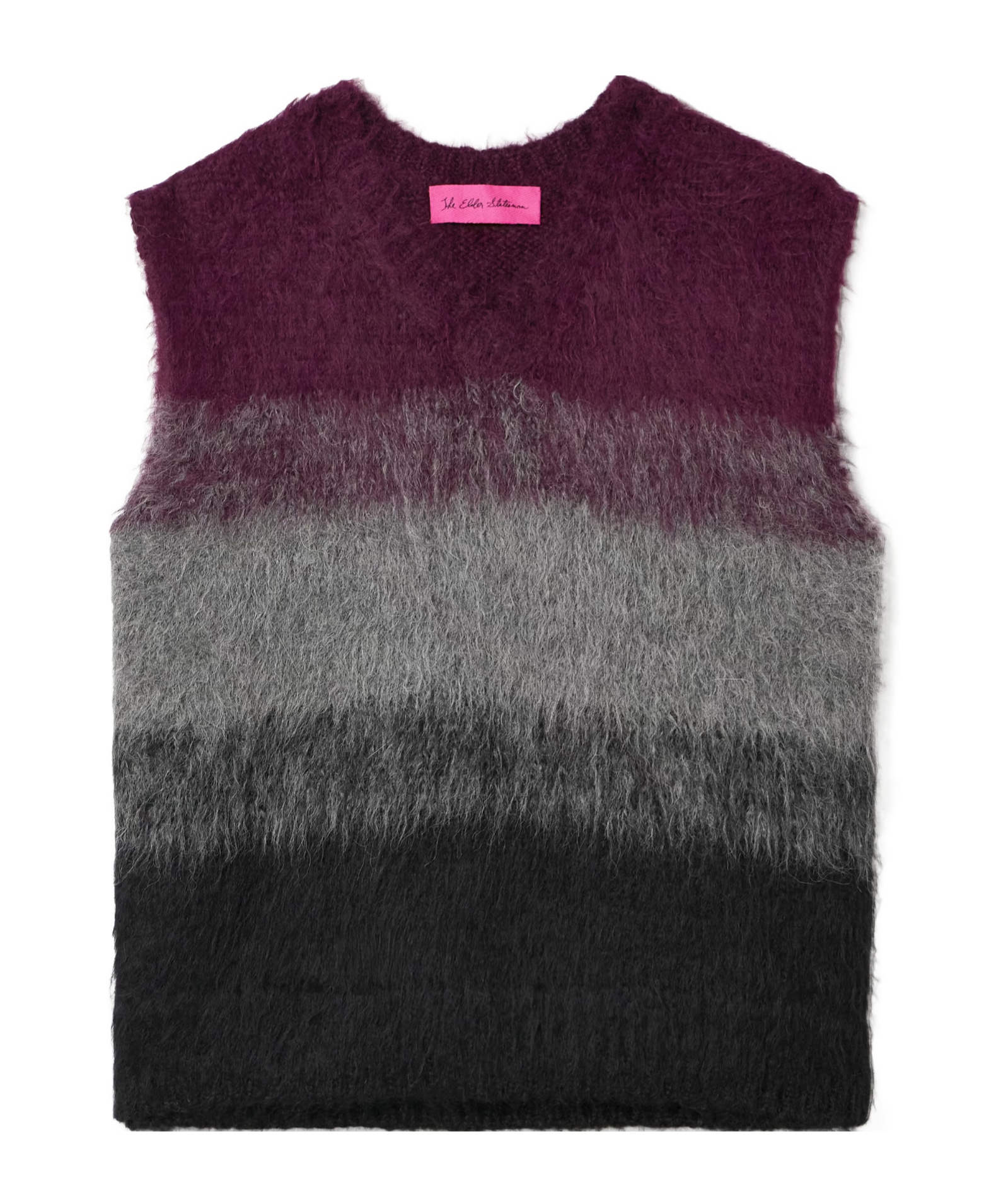 The Elder Statesman Gradient Brushed Alpaca Blend Vest In Multi
