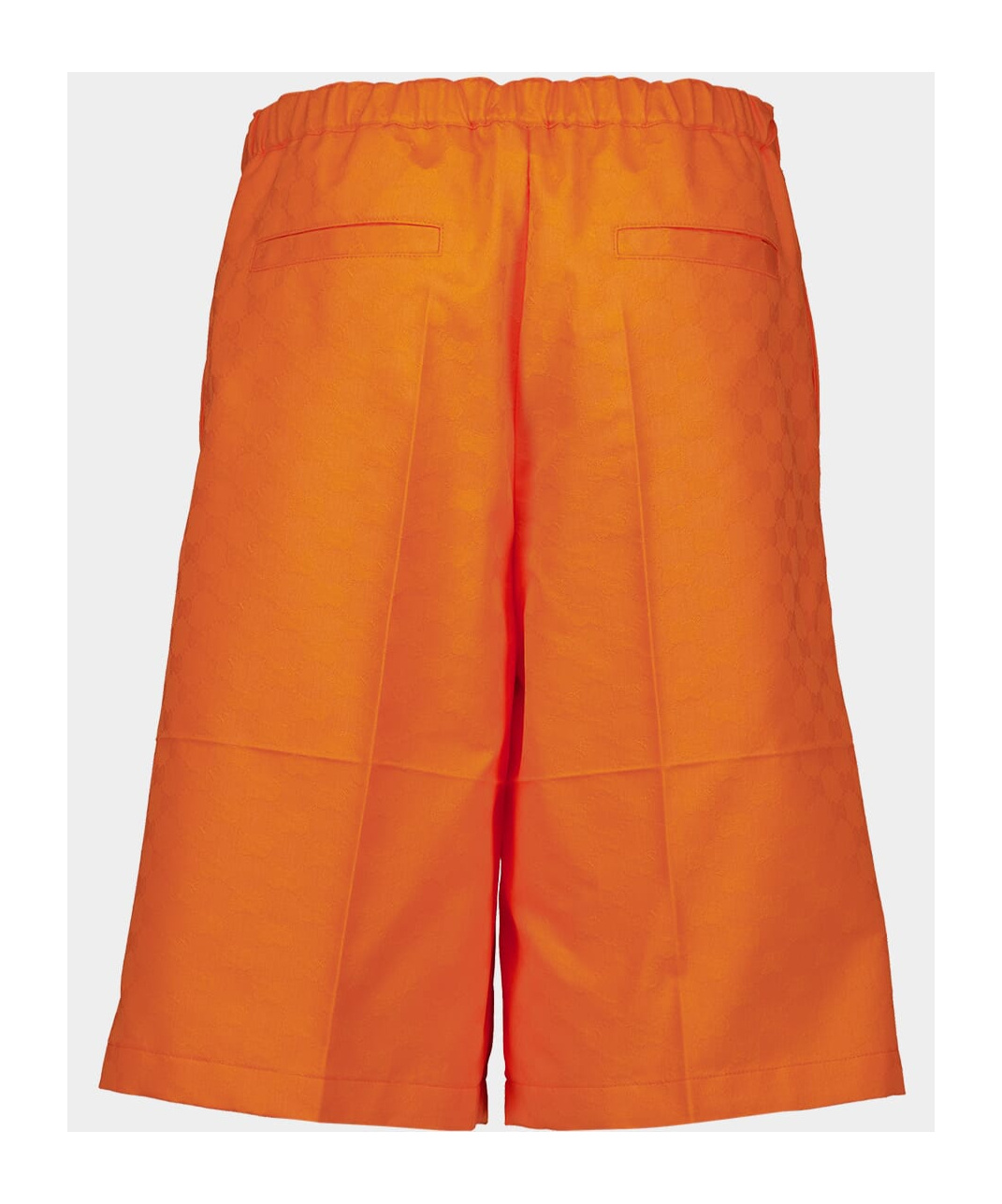 Gucci Gg Logo-jacquard Shorts In Orange