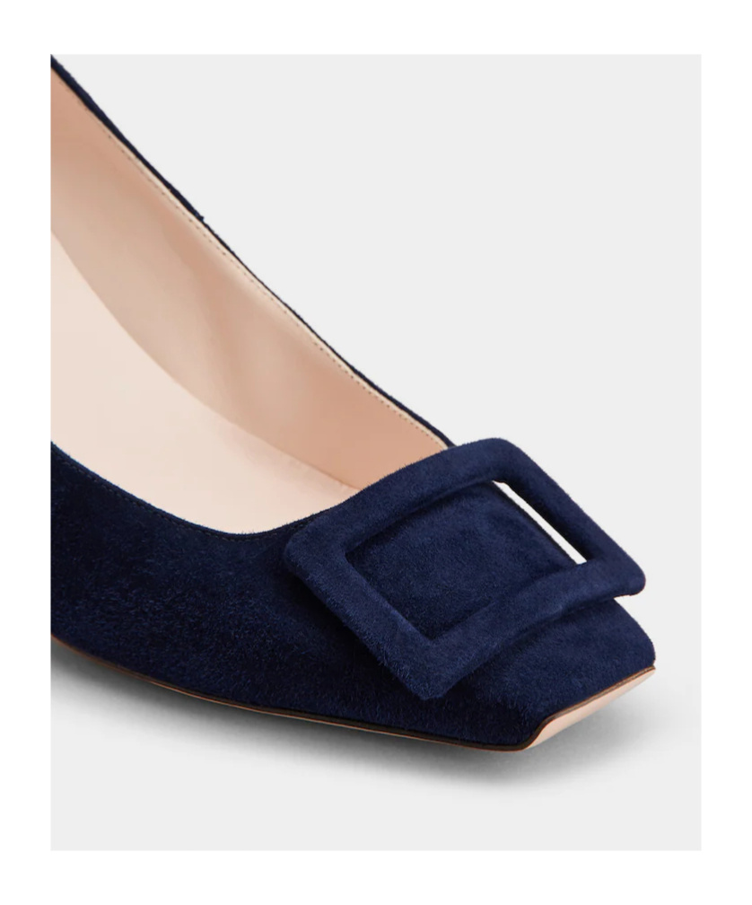 Roger Vivier Trompette Pumps In Suede In Blue