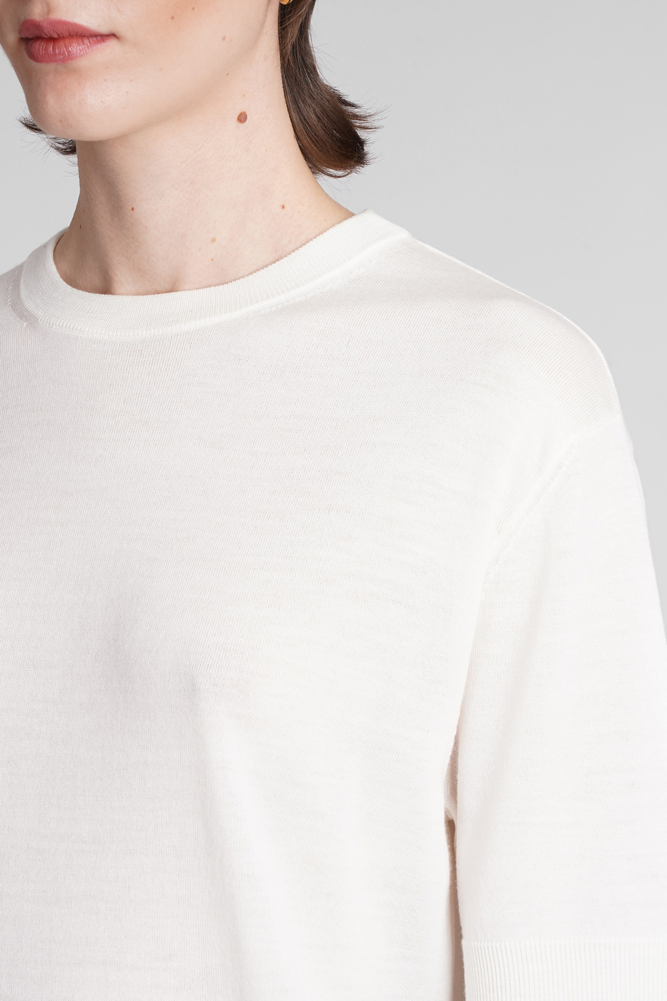 Jil Sander Drop-shoulder Short-sleeved T-shirt In White