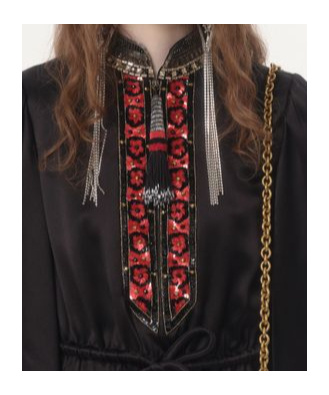 Valentino Bead-embellished Blouse In Black