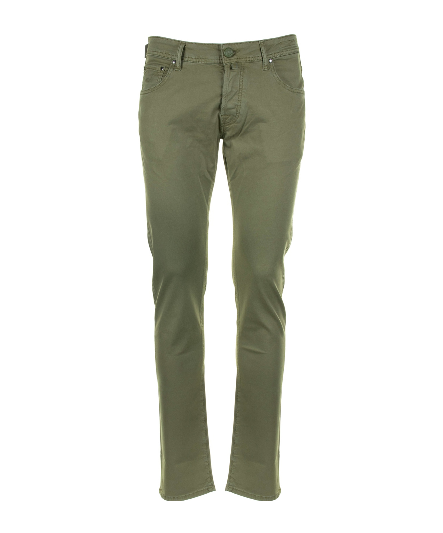 Jacob Cohen Green 5-pocket Trousers In Cotton In Green