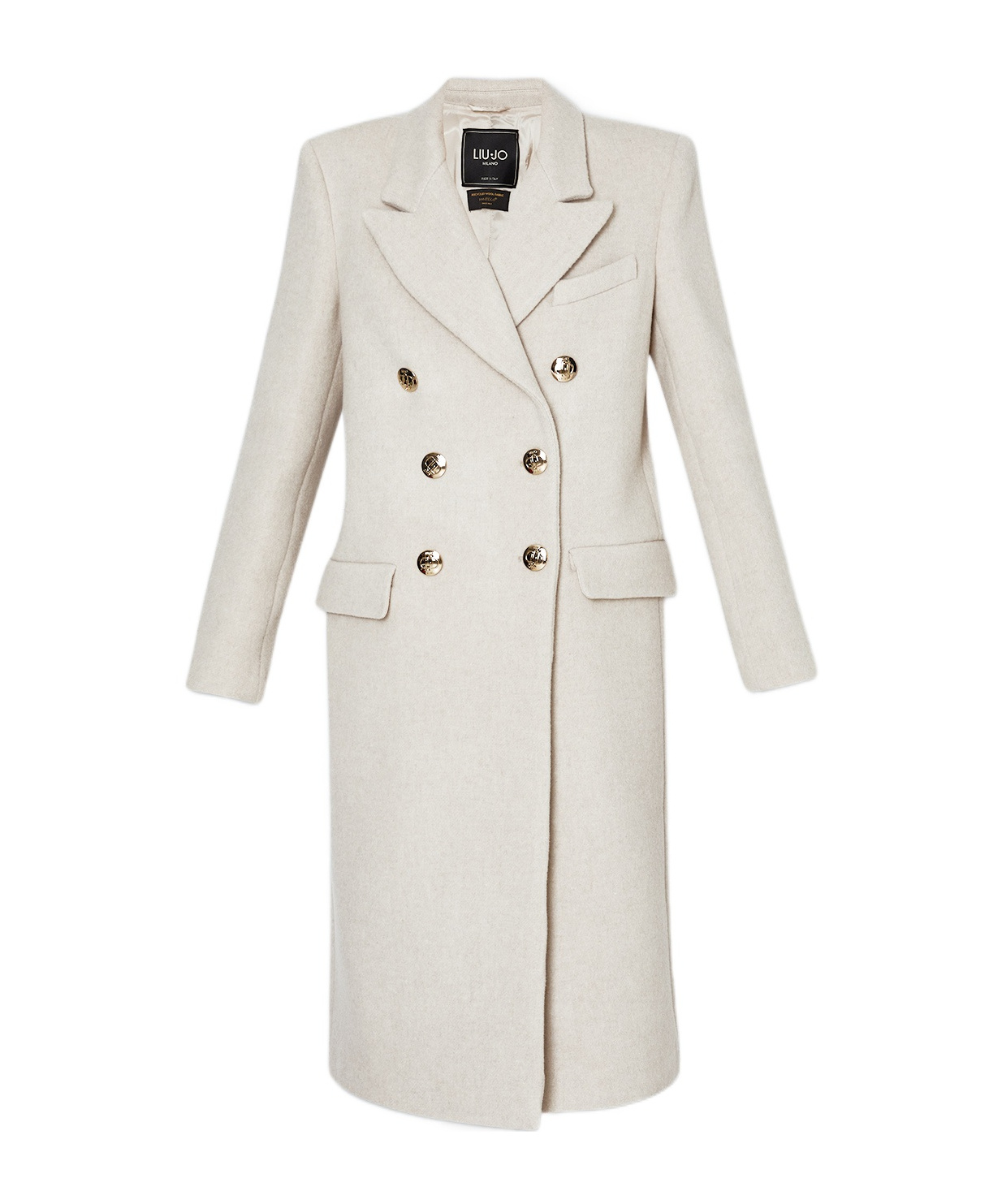 Liu •jo Double-breasted Coat In White