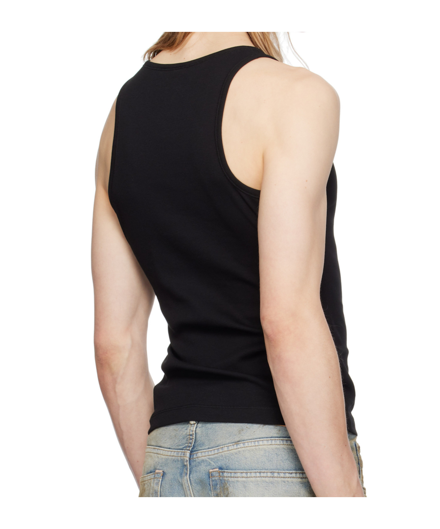 GANNI SOFT COTTON RIB VEST