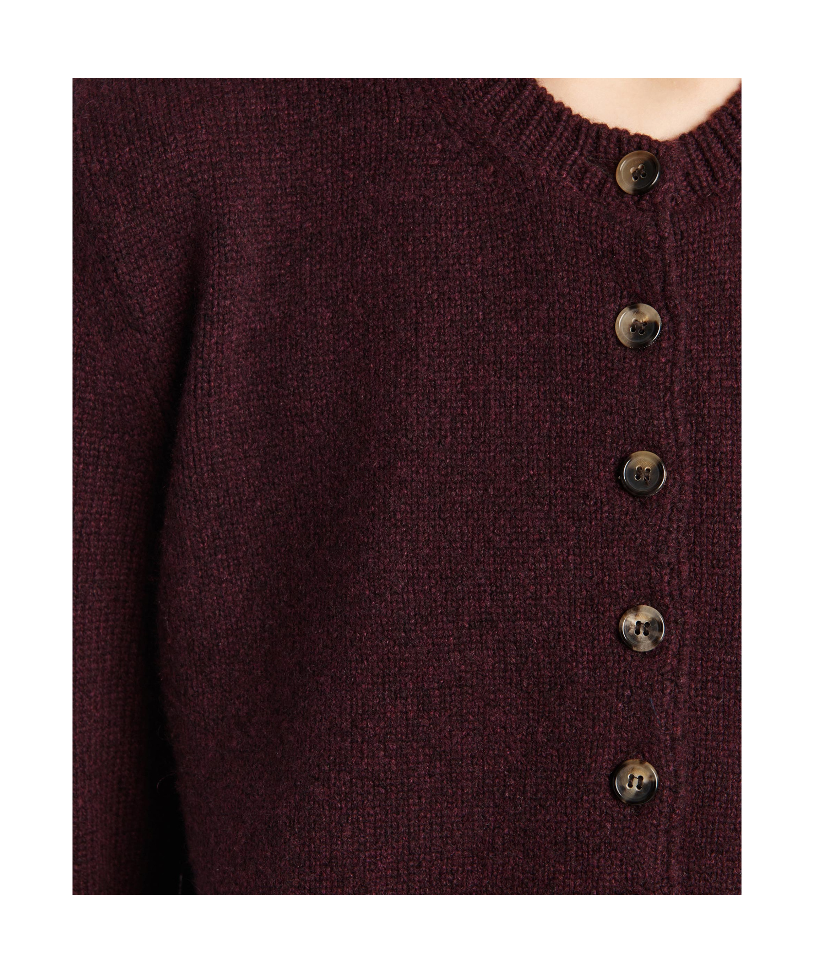 Khaite Plum Cashmere Knit Everheart Cardigan In Purple
