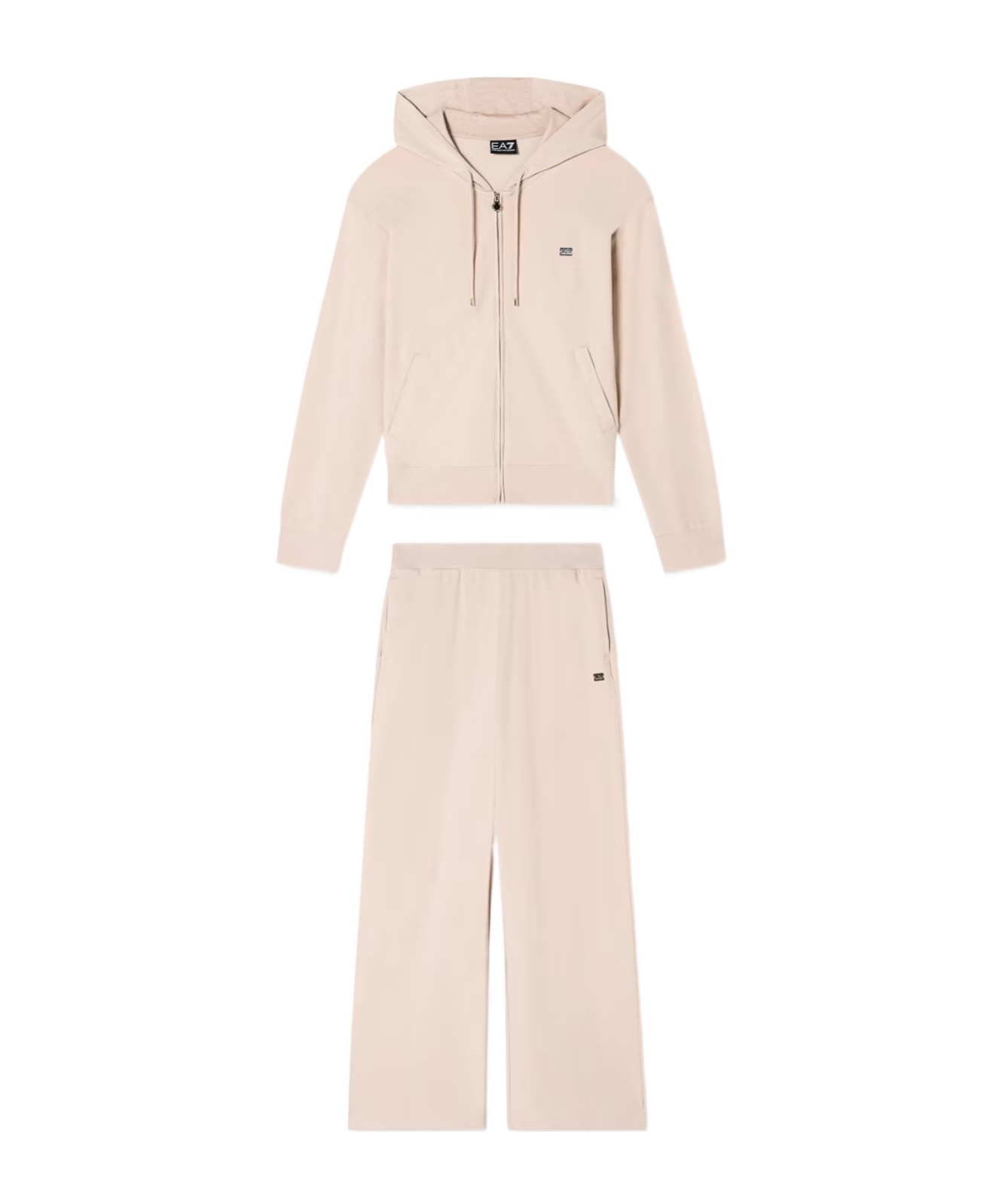 Ea7 Emporio Armani Stretch Hooded Tracksuit Set In Red