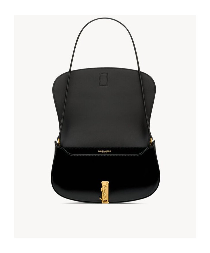 Saint Laurent Voltaire Mini Smooth Leather Shoulder Bag In Black