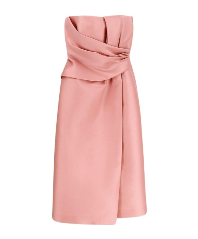 Alberta Ferretti Tube Top Dress In Pink