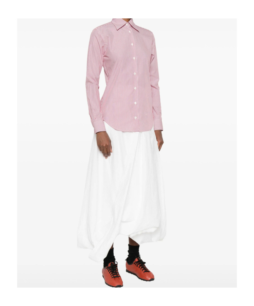 Mazzarelli Gea Striped Button-down Shirt In Pink