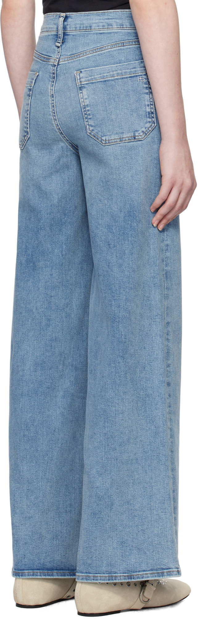 Rag & Bone Blue Straight Epic Hadley Jeans In Blue
