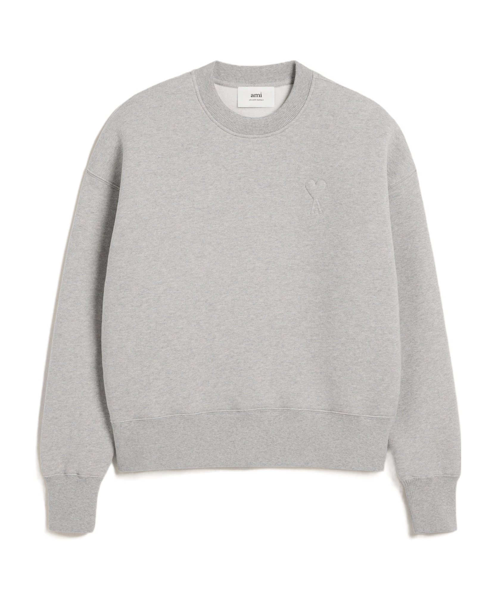 Ami Alexandre Mattiussi Logo Sweater In Gray