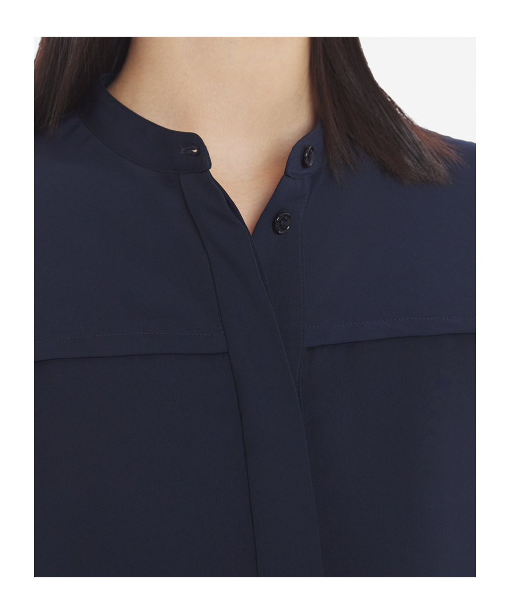 Shop Maison Kitsuné Pleat-detail Collarless Shirt In Black
