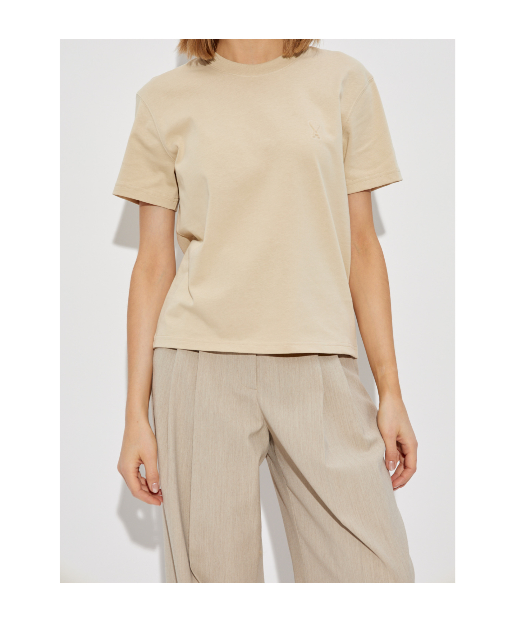 Ami Alexandre Mattiussi Short-sleeved T-shirt In Nude