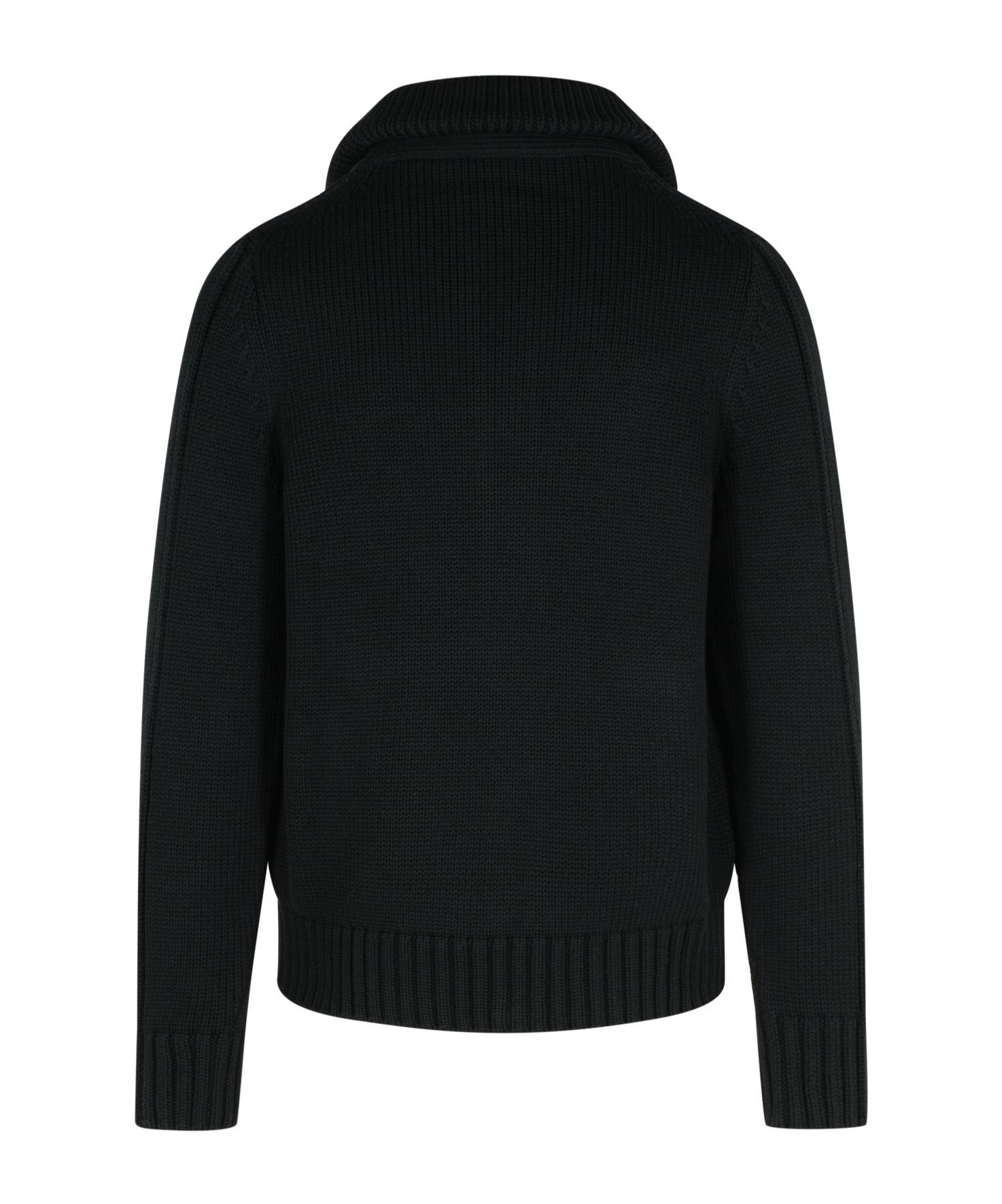 Tom Ford Wool Sweater With Front Pockets And High Collar In Black