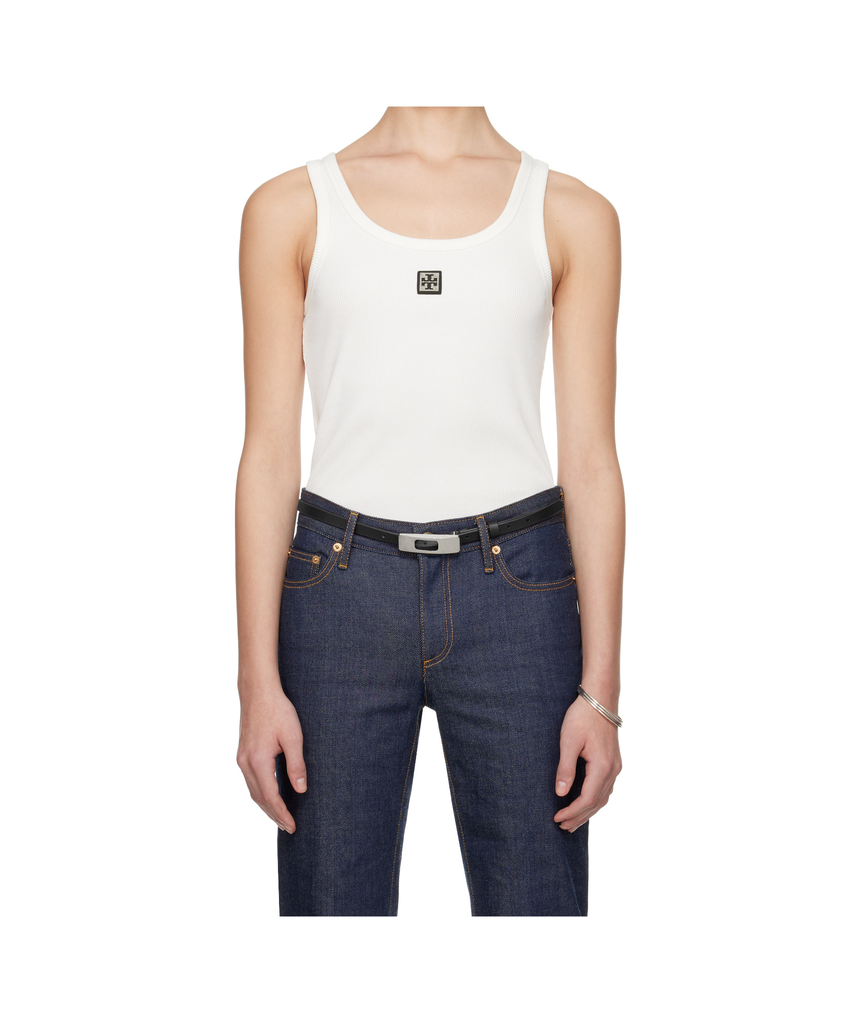 Shop Tory Burch Ribbed Jersey Tank Top