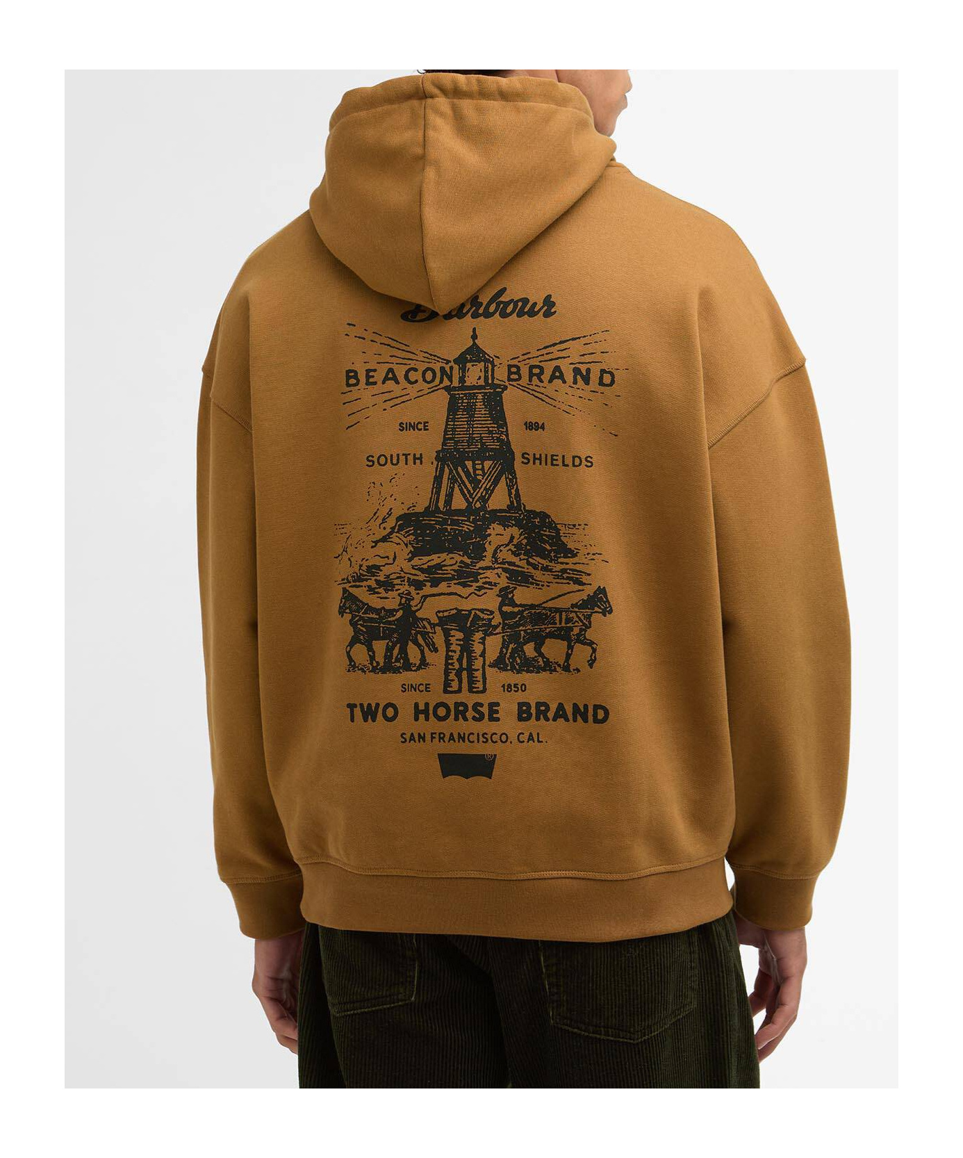 Barbour X Levi's Graphic Hoodie In Brown