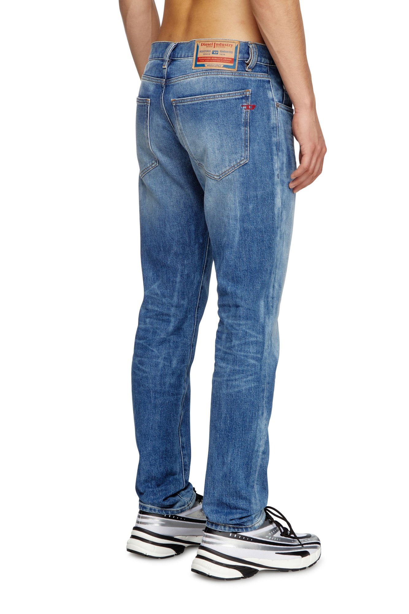 Diesel Drawstring Denim Trousers In Blue