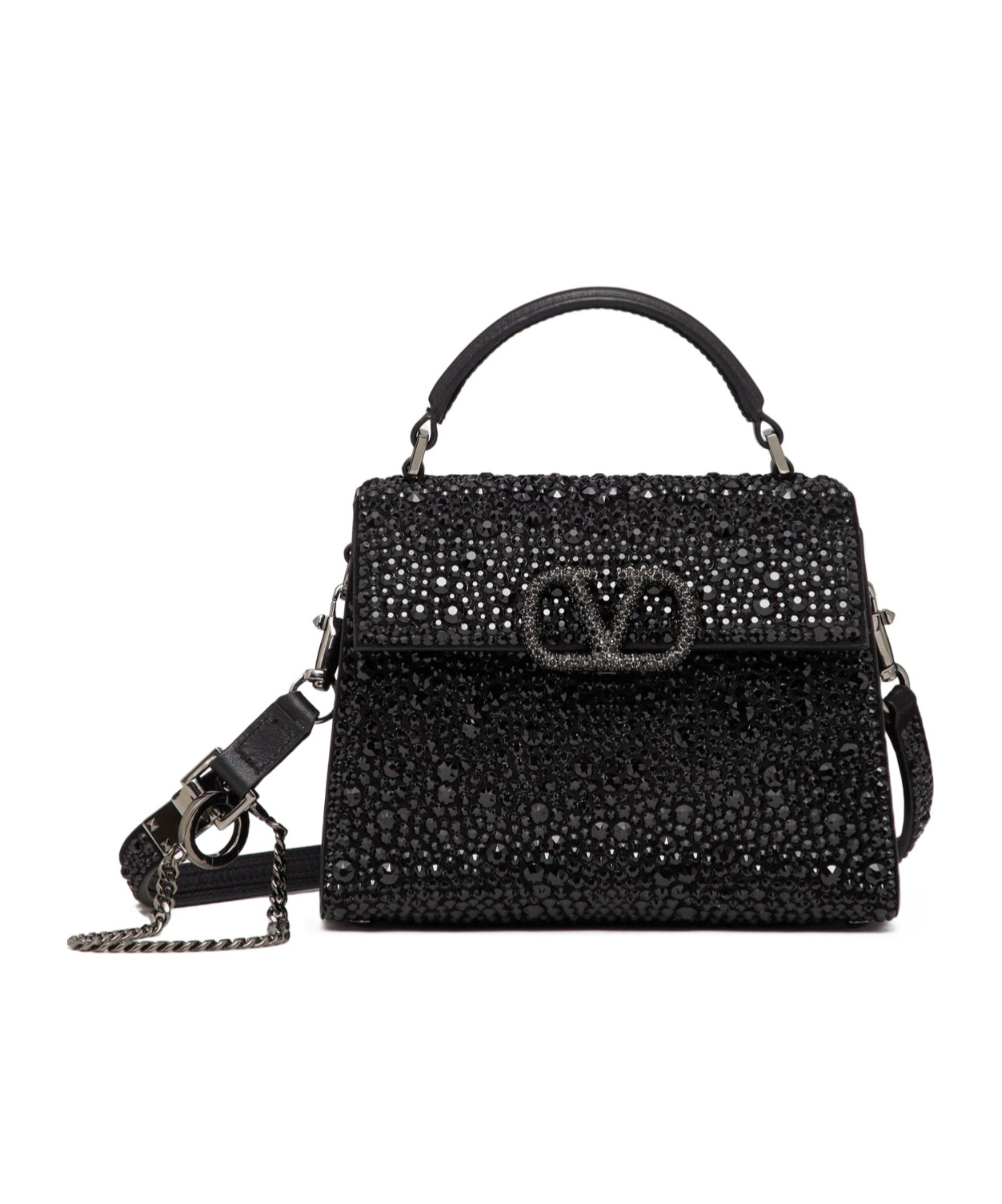 Valentino Vsling Tote Bag In Black
