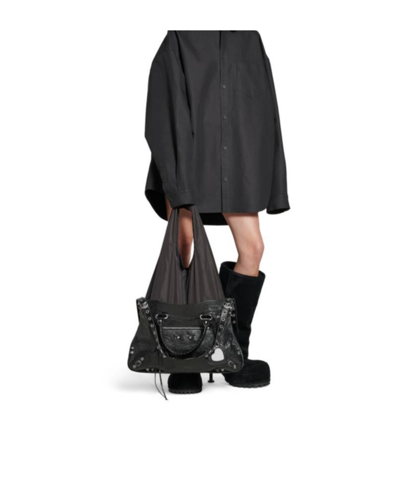 Balenciaga Le Cagole Tote Xl Plus  In Black In Black