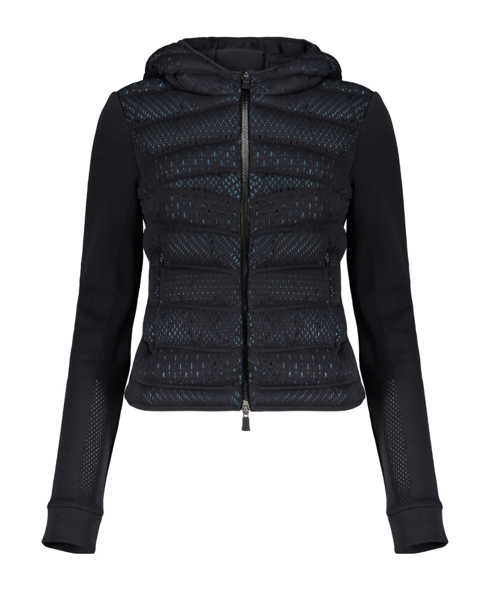 Herno Long-sleeved Hooded Down Jacket In Black