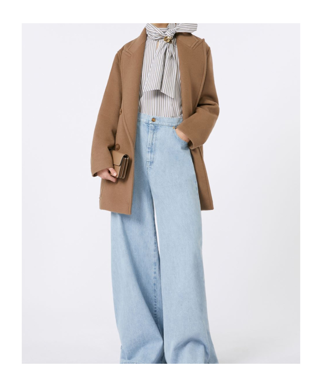 Max Mara Wool And Cashmere Cloth Heavy Jacket In Brown