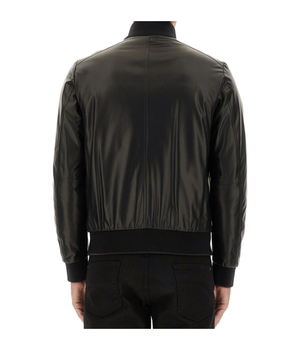 Moorer Buttoned High Neck Jacket In Black