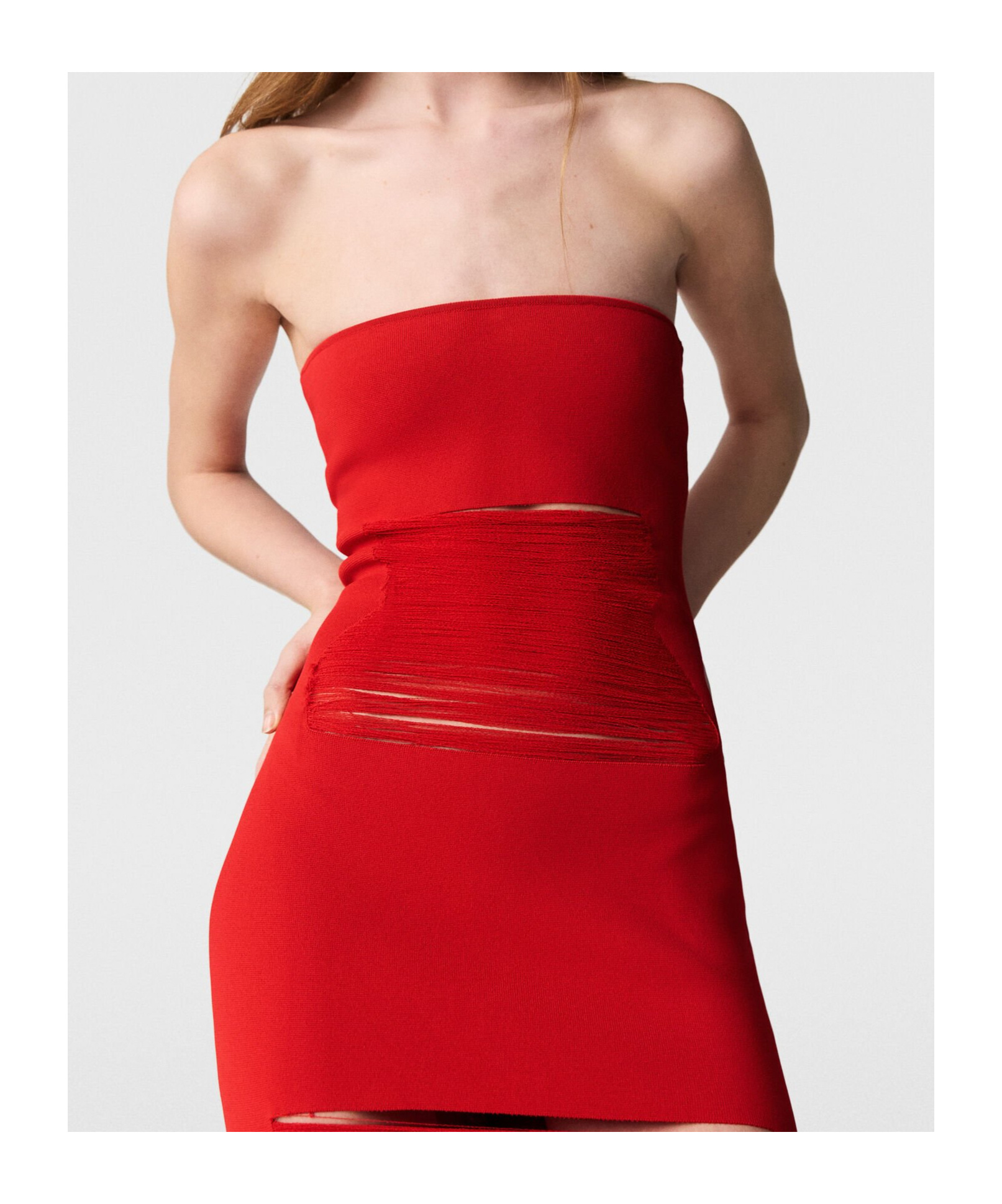 Stella Mccartney Off-shoulder Dress In Red
