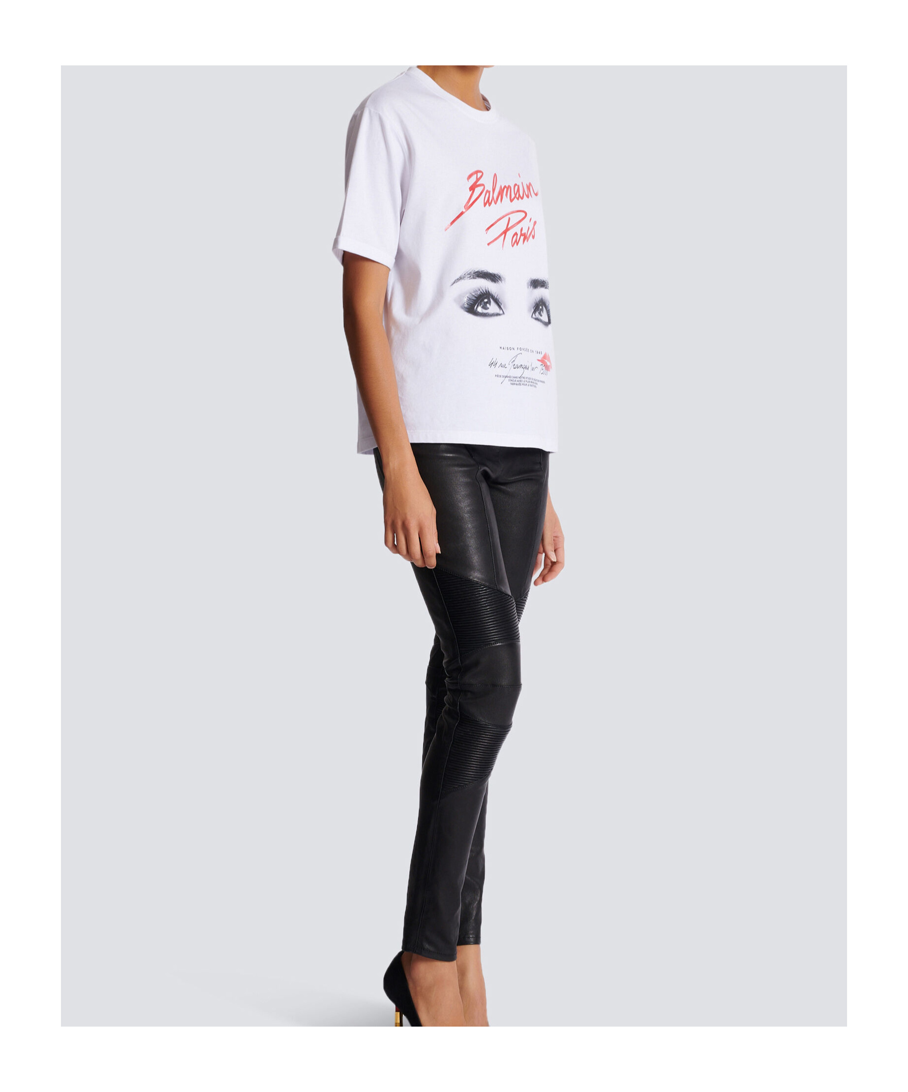 Shop Balmain Short-sleeved  Beauty T-shirt In White