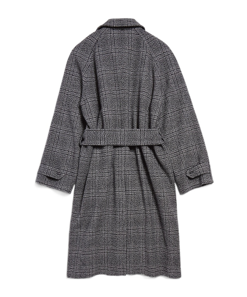 Balenciaga Checkered Pattern One Layer Coat