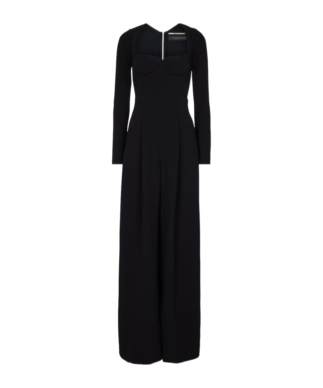 Roland Mouret Elastic Crepe Jumpsuit In Black