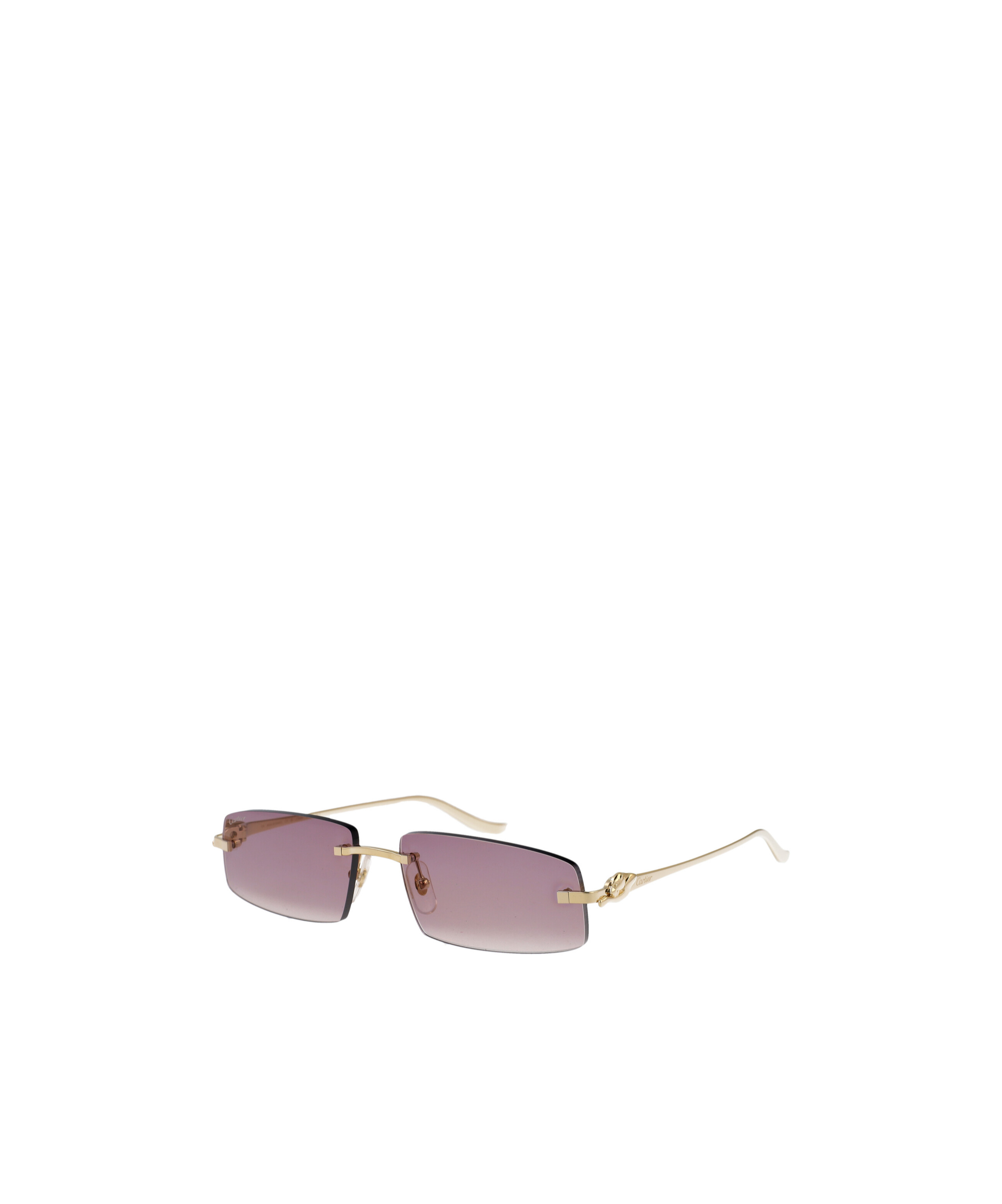 Cartier Eyewear Rectangle-frame Sunglasses In Pink