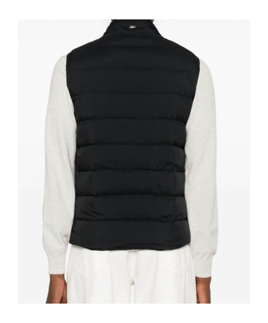 Herno Stand Collar Down Vest In Black