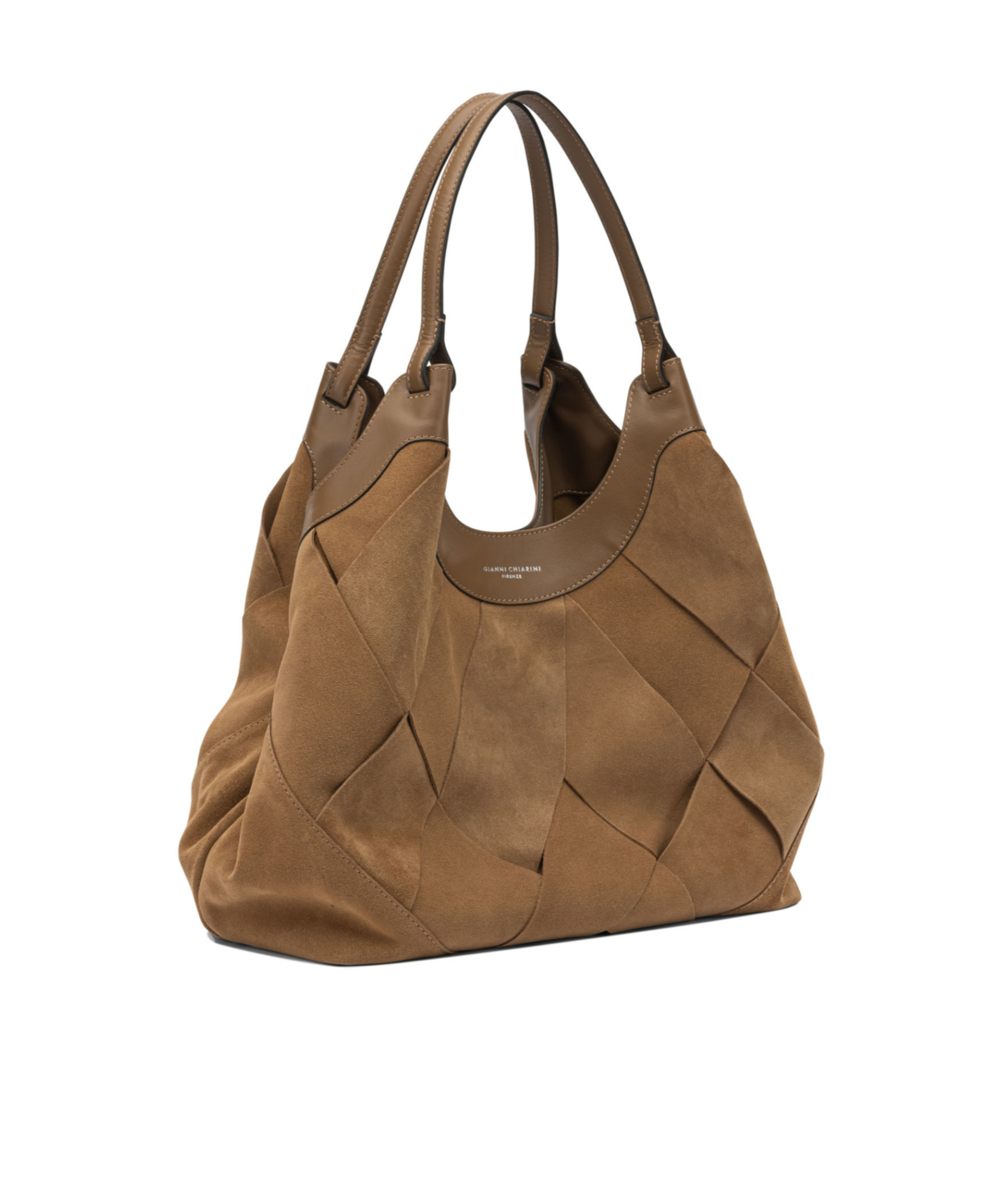 Gianni Chiarini Woven Shoulder Bag In Brown