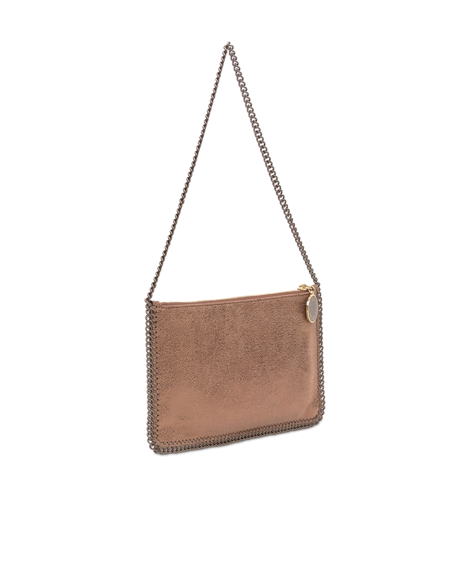 Stella Mccartney Falabella Chain-trimmed Shoulder Bag In Brown