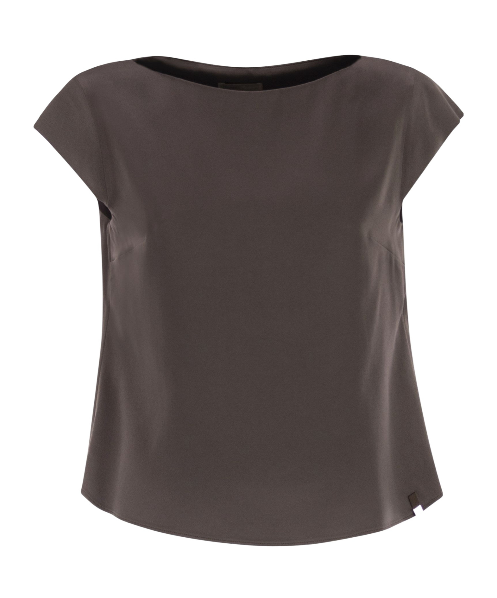Herno Resort Blouse In Satin Envers In Black