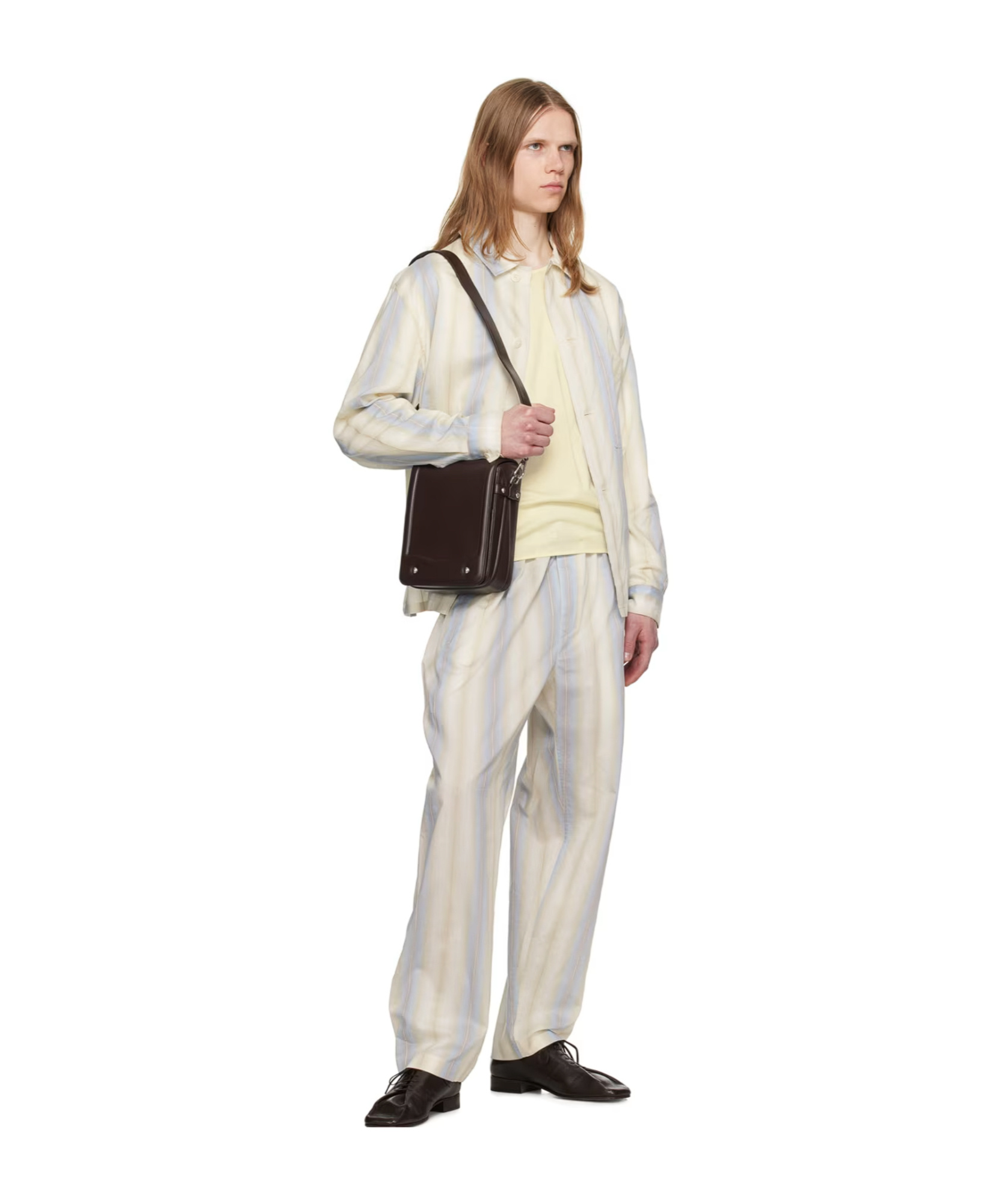 Lemaire Relaxed Striped Casual Pants In Multicolor