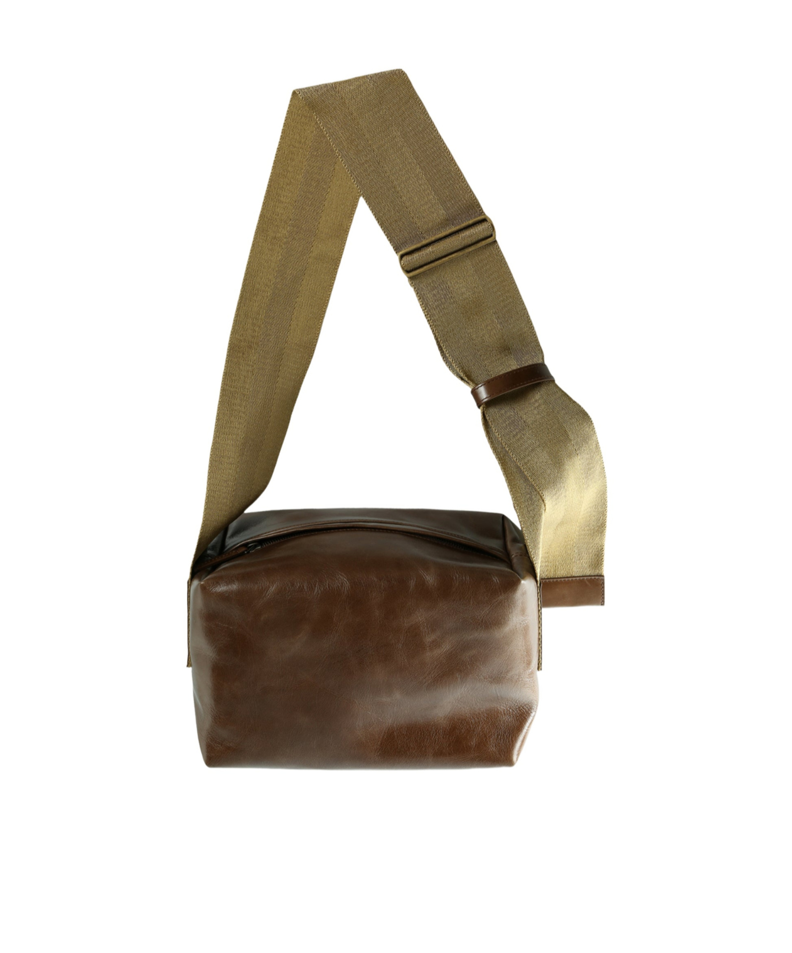 Uma Wang Small Shoulder Bag With Wide Straps In Brown
