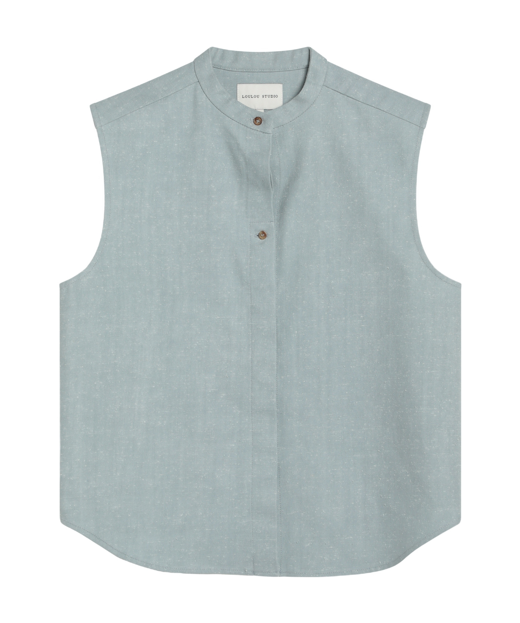 Loulou Studio Sleeveless Shirt In Gray