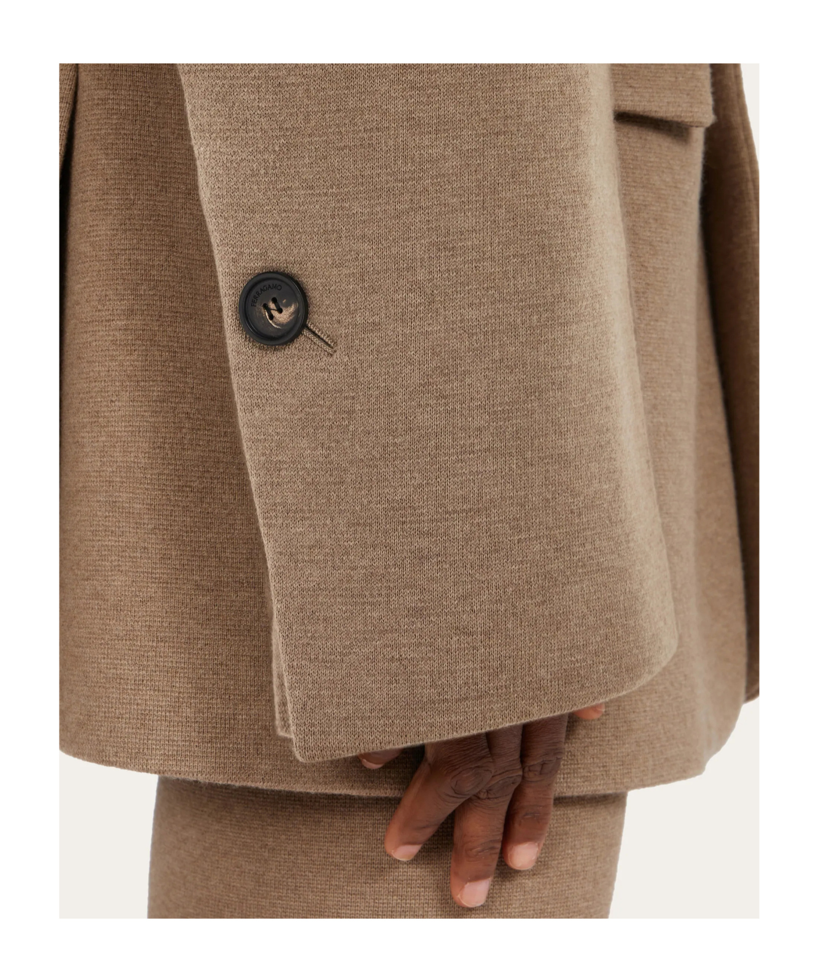 Ferragamo Single-breasted Flap-pocket Blazer In Brown