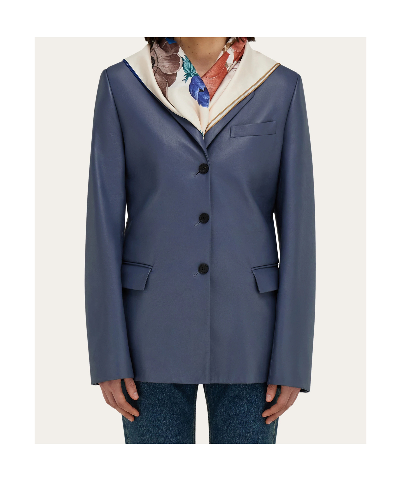Ferragamo Anemone-print Silk Scarf