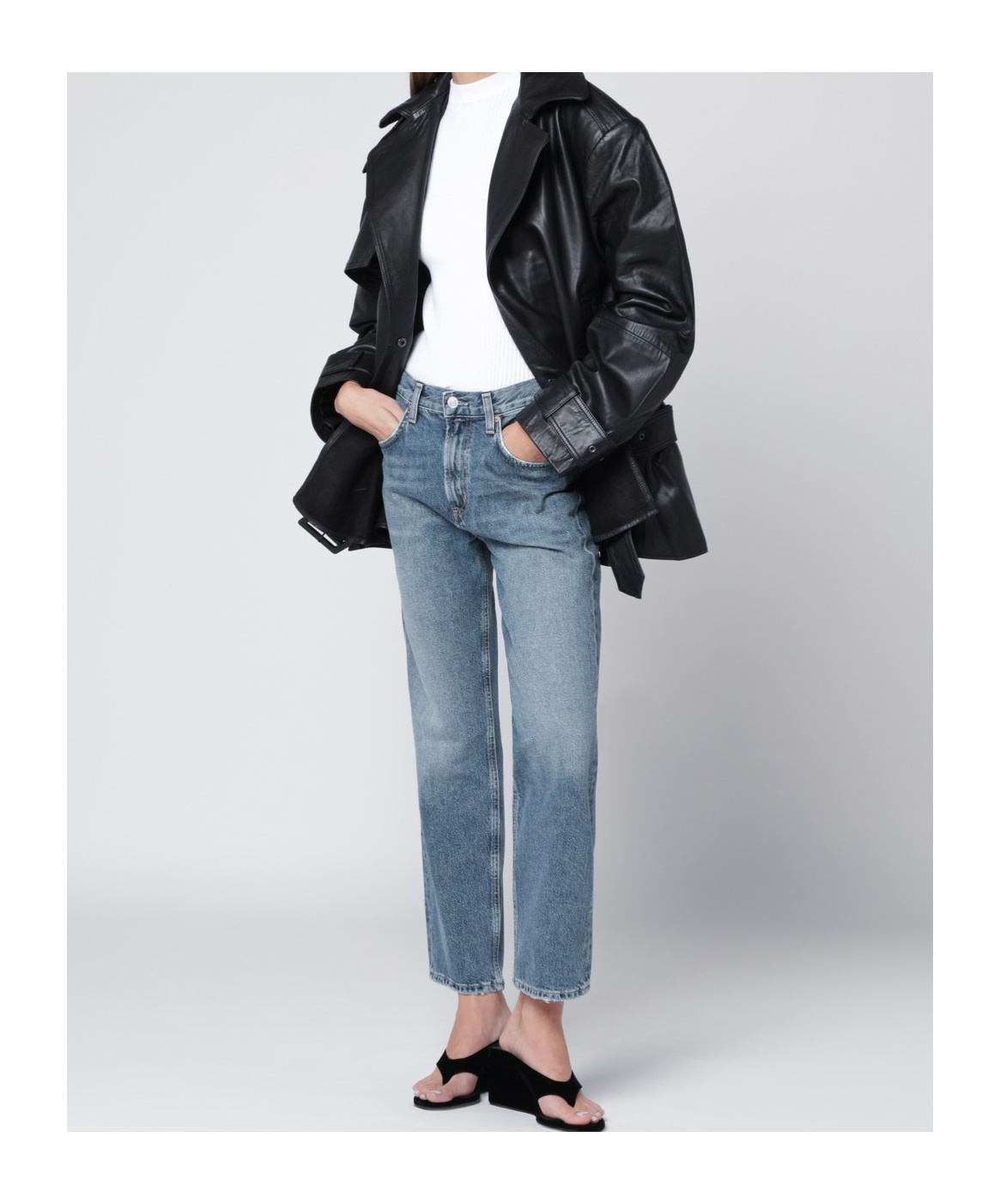 Agolde Valen Jeans In Regenerated Denim In Blue