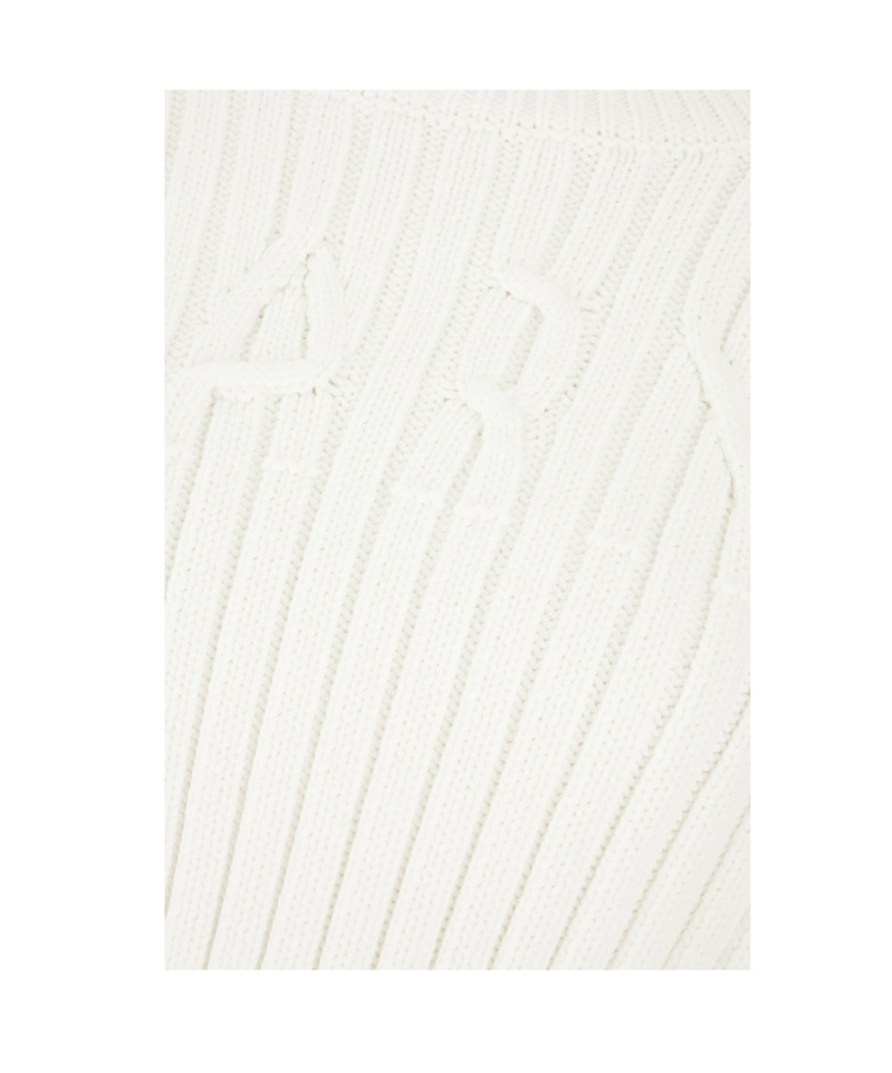Marni Crew Neck Cotton Blend Sweater In White