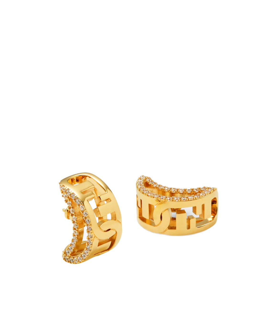 Fendi O'lock Earrings In Gold