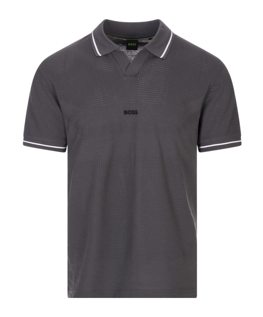 Hugo Boss Boss Relaxed-fit Short-sleeved Polo Shirt In Gray