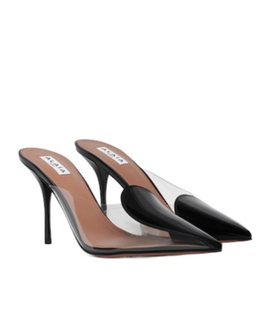Shop Alaïa 90mm Coeur Mules In Black