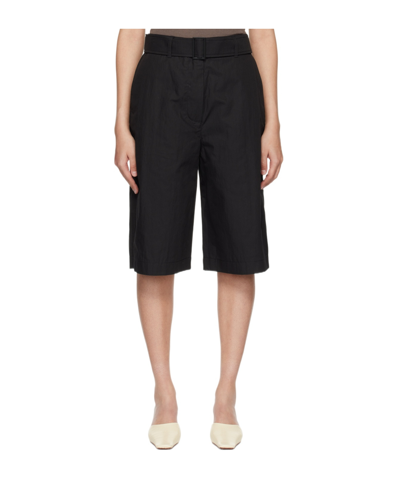 Studio Nicholson Waistband Shorts In Black