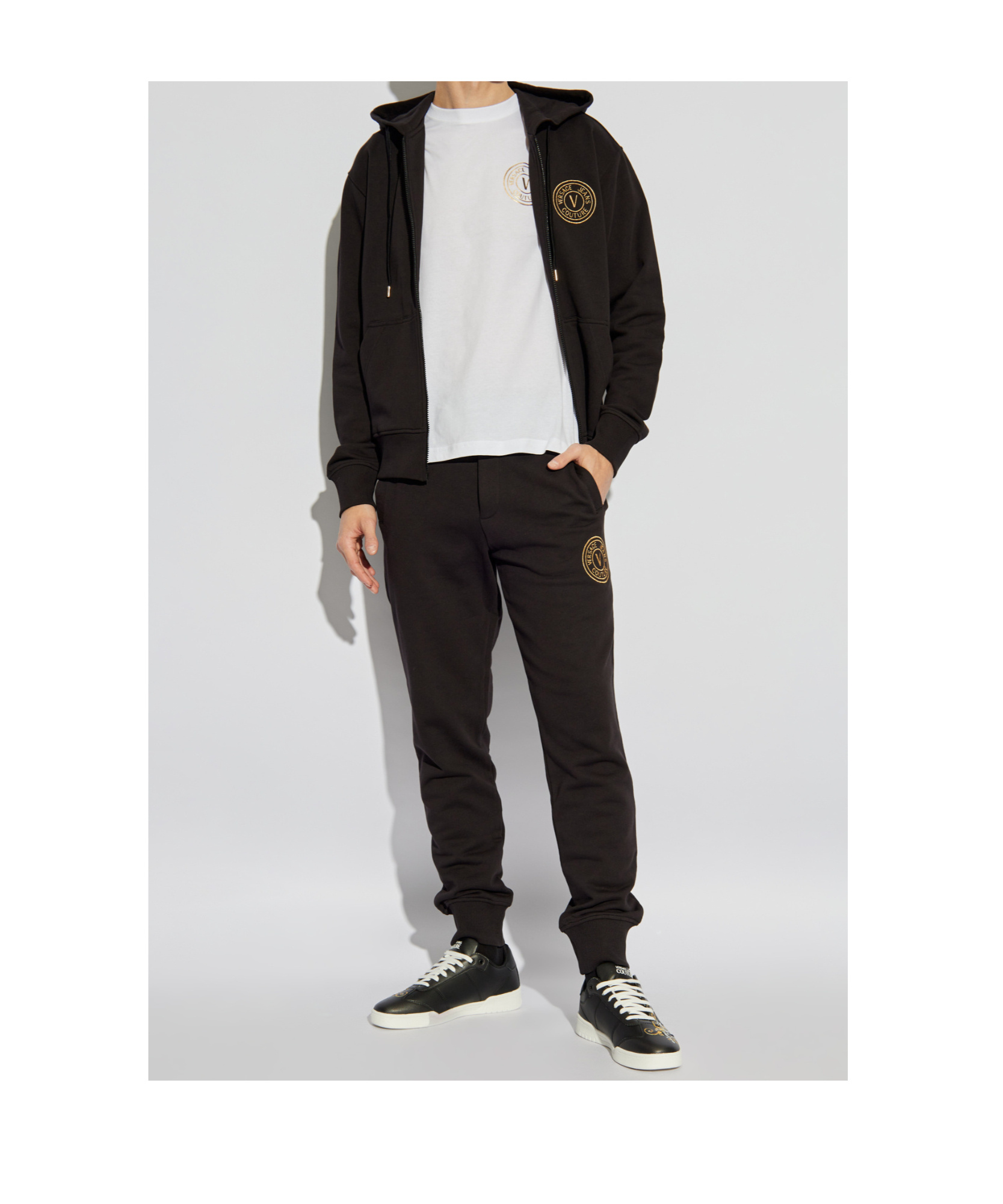 Versace Jeans Drawstring Sweatpants In Black