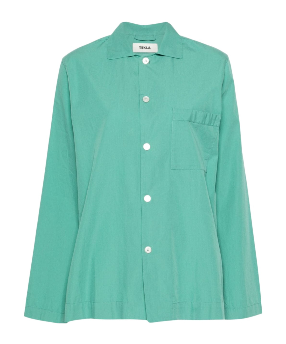 Tekla Long-sleeved Shirt Pajamas In Green