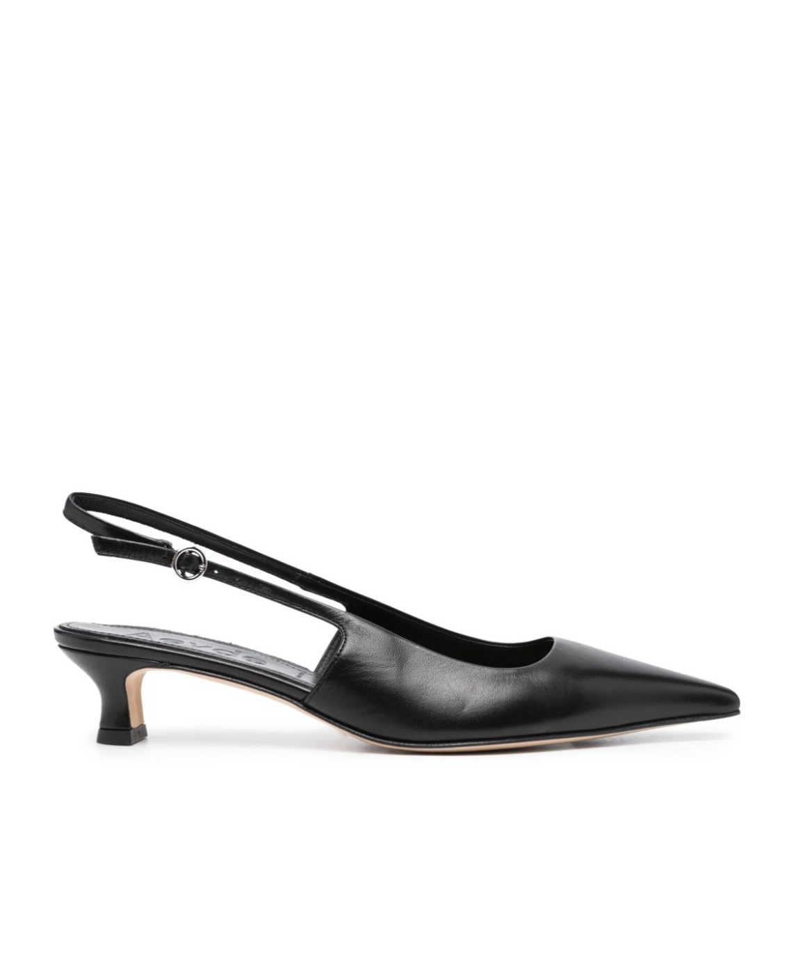 Aeyde Catrina Leather Kitten-heel Slingback Pumps In Black
