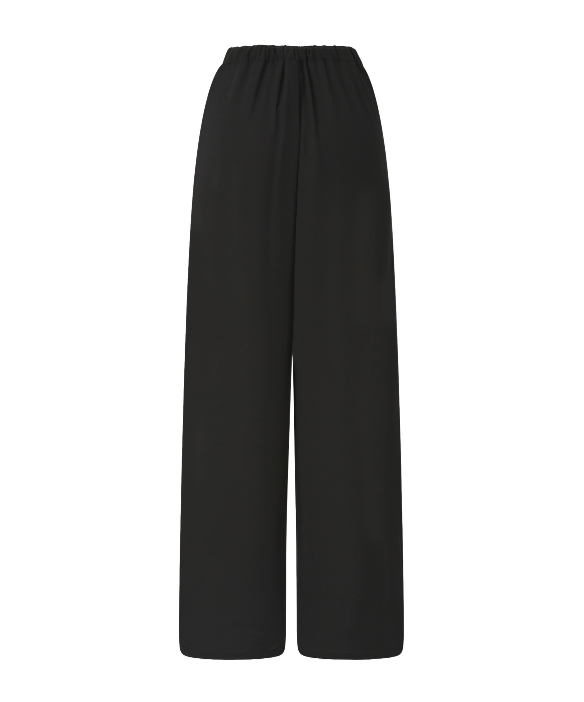 Pinko Wide-leg Trousers With Elastic Waist In Blue